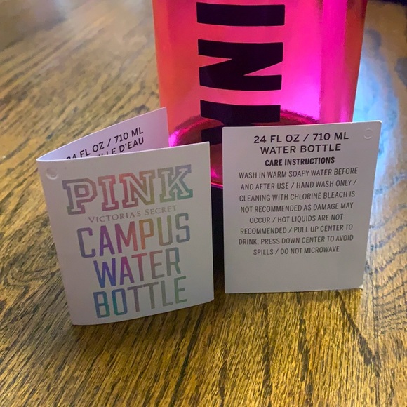 PINK Victoria Secret Campus Water Bottle 24oz. Never used, tags still inside - Picture 5 of 6
